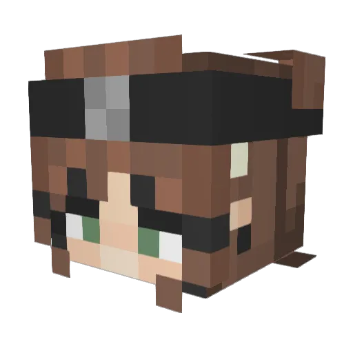 Emchiee Minecraft avatar head, 3D render
