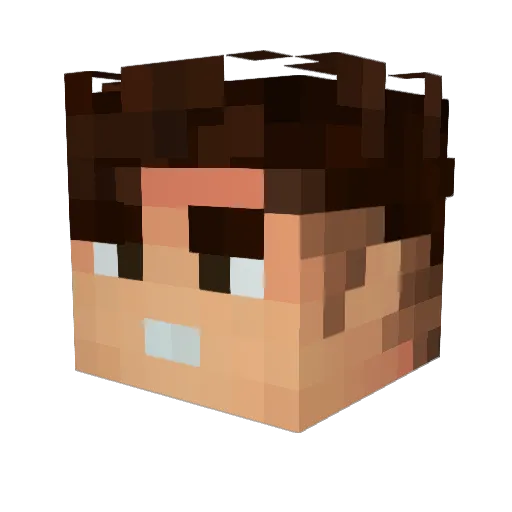 Emchik_ Minecraft avatar head, 3D render