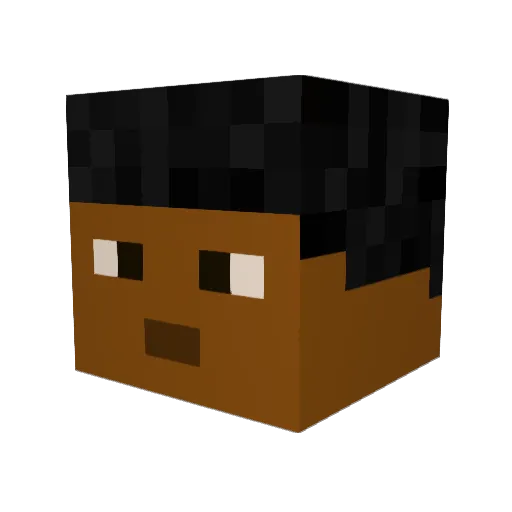 EmdaxMC Minecraft avatar head, 3D render