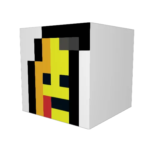 EmeJack Minecraft avatar head, 3D render