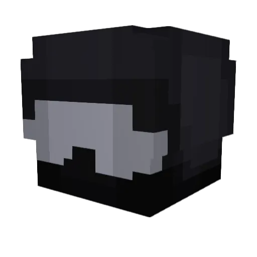 EmeWV Minecraft avatar head, 3D render