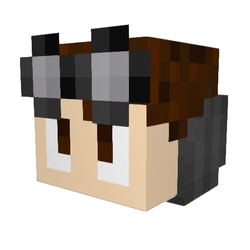 Emeede Minecraft avatar head, 3D render