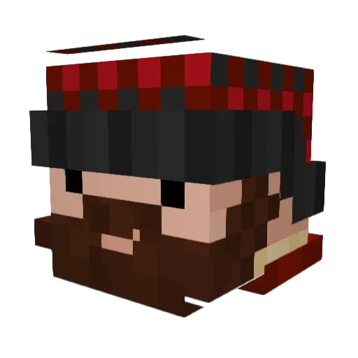 Emeia Minecraft avatar head, 3D render