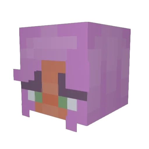Emeilya Minecraft avatar head, 3D render