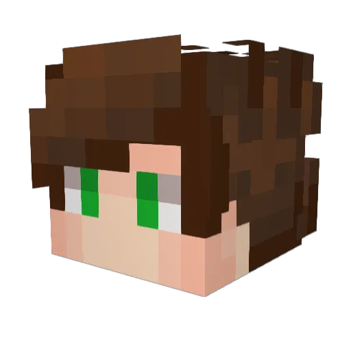 Emeldiz Minecraft avatar head, 3D render
