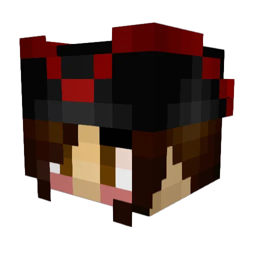Emelee Minecraft avatar head, 3D render