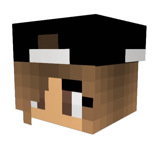 EmelieDion Minecraft avatar head, 3D render