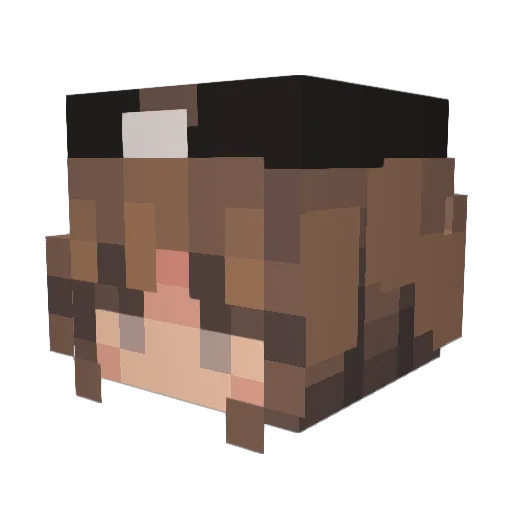 Emeliekanias Minecraft avatar head, 3D render