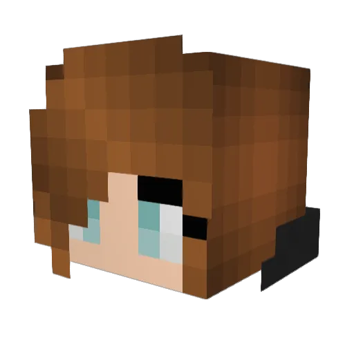 Emeline38 Minecraft avatar head, 3D render