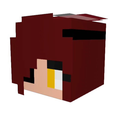 Emeline Minecraft avatar head, 3D render