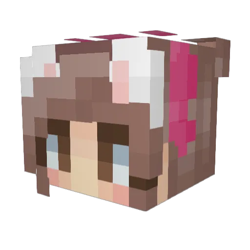 Emellyn Minecraft avatar head, 3D render