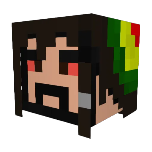 Emely3453 Minecraft avatar head, 3D render