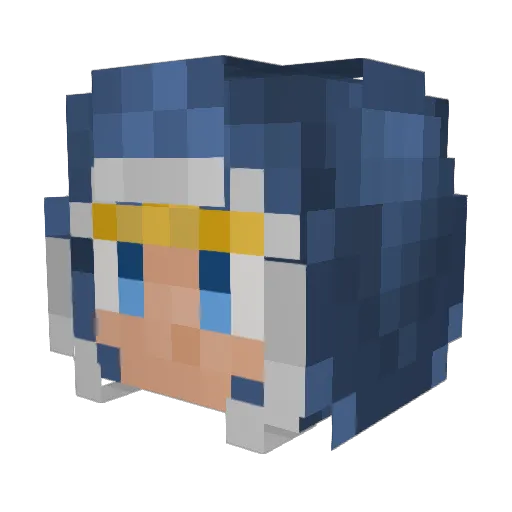 Ememememily Minecraft avatar head, 3D render