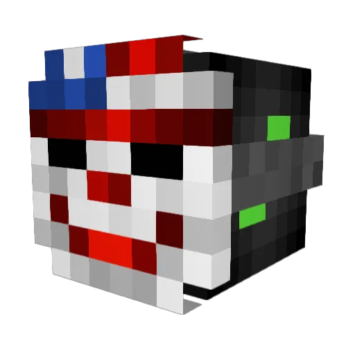 Emer69 Minecraft avatar head, 3D render