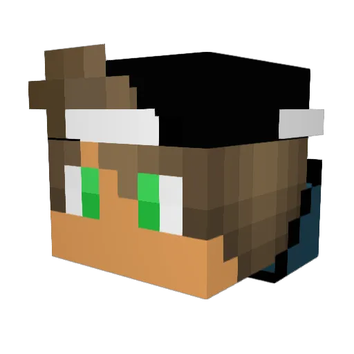 Emerald20170 Minecraft avatar head, 3D render