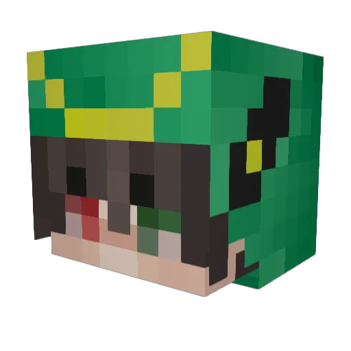 Emerald29 Minecraft avatar head, 3D render