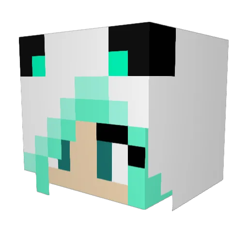 Emerald33 Minecraft avatar head, 3D render