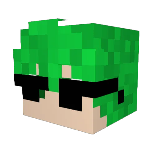 EmeraldArrow Minecraft avatar head, 3D render