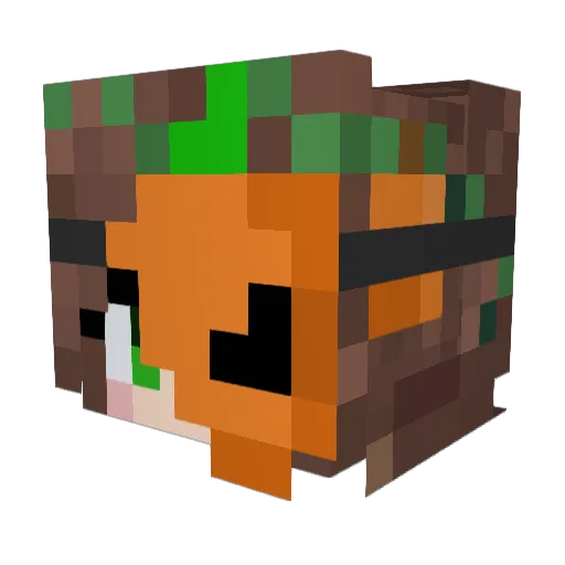 EmeraldAxolotl1 Minecraft avatar head, 3D render