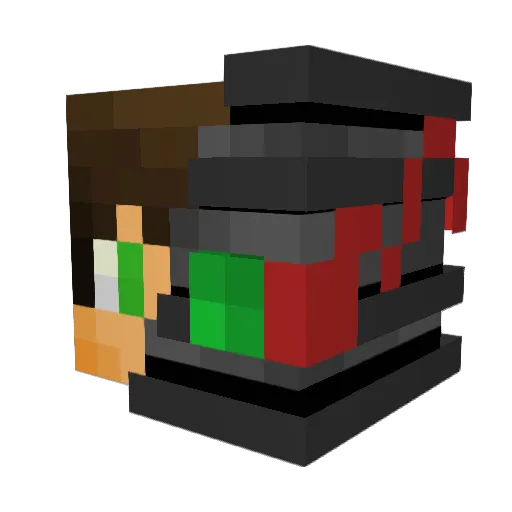 EmeraldBoy67 Minecraft avatar head, 3D render