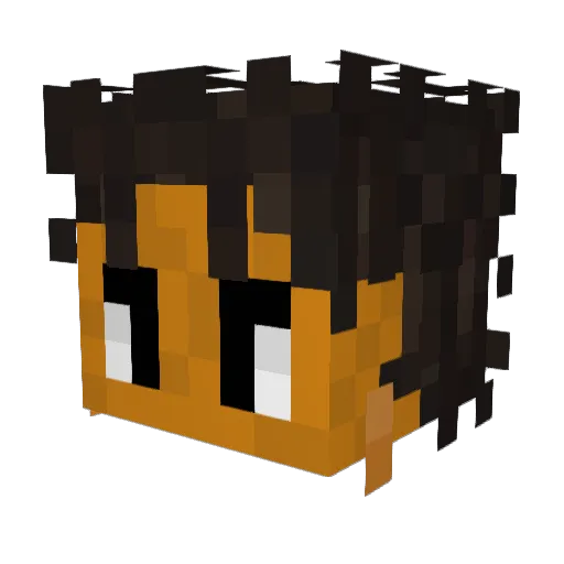 EmeraldCowPrince Minecraft avatar head, 3D render