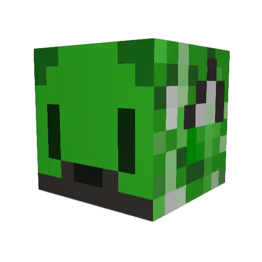 EmeraldFoxx Minecraft avatar head, 3D render