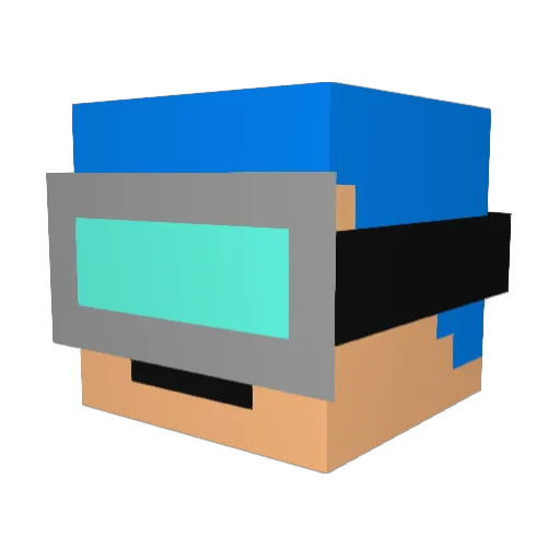 EmeraldGamer140 Minecraft avatar head, 3D render