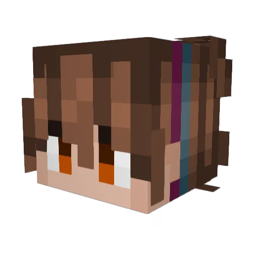 EmeraldGemm Minecraft avatar head, 3D render