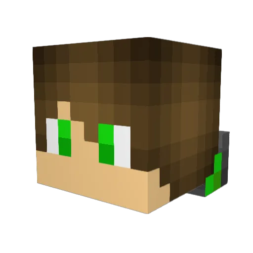 EmeraldInnocent Minecraft avatar head, 3D render