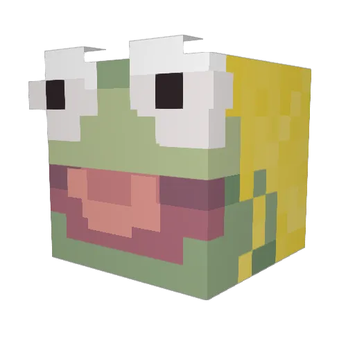 EmeraldKing001 Minecraft avatar head, 3D render