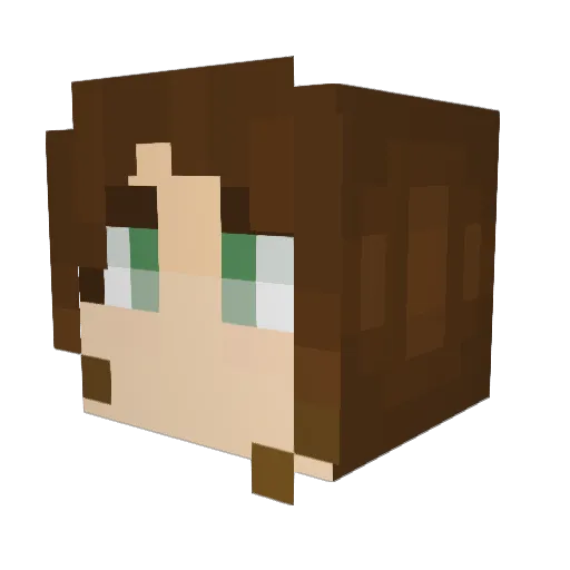 EmeraldKitty44 Minecraft avatar head, 3D render