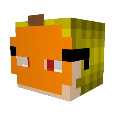 EmeraldMXR Minecraft avatar head, 3D render