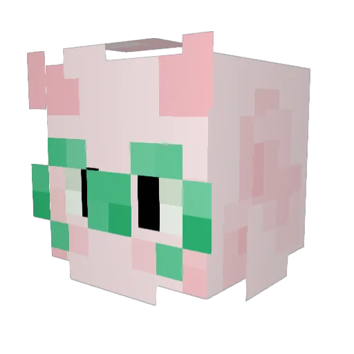 EmeraldMirror47 Minecraft avatar head, 3D render