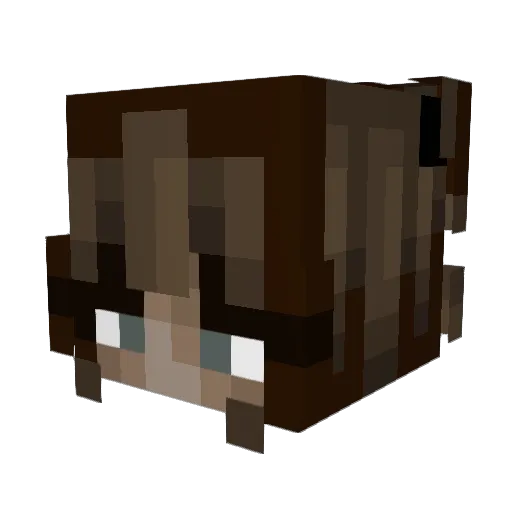 EmeraldNV Minecraft avatar head, 3D render