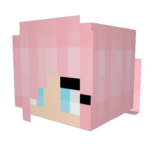 EmeraldPlatinum Minecraft avatar head, 3D render