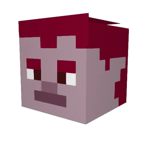 EmeraldRayquaza Minecraft avatar head, 3D render