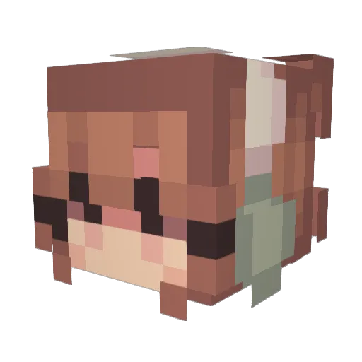 EmeraldRider Minecraft avatar head, 3D render