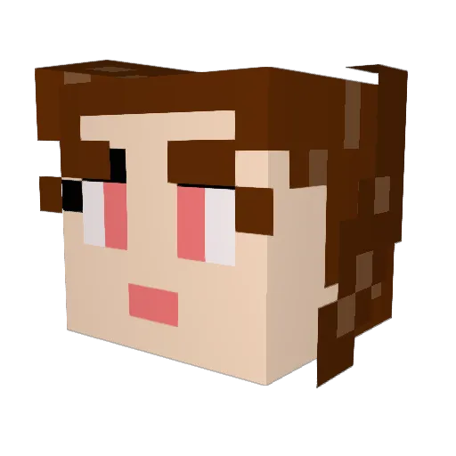EmeraldSfall Minecraft avatar head, 3D render