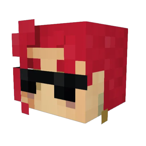 EmeraldSplash1 Minecraft avatar head, 3D render
