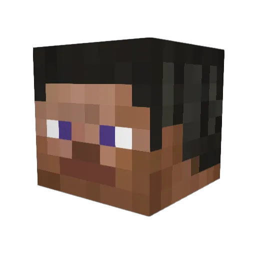 EmeraldTerror86 Minecraft avatar head, 3D render