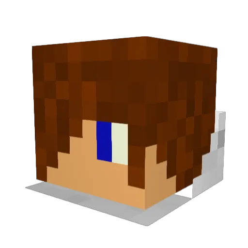 EmeraldWar Minecraft avatar head, 3D render