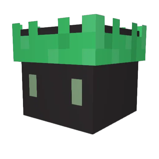 Emerald_Crown Minecraft avatar head, 3D render