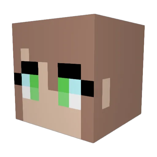 Emerald_Hart Minecraft avatar head, 3D render