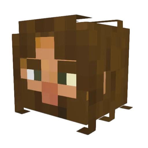 Emerald_Loaded Minecraft avatar head, 3D render