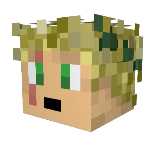 Emerald_Ruler Minecraft avatar head, 3D render
