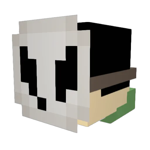 Emerald_gamz Minecraft avatar head, 3D render