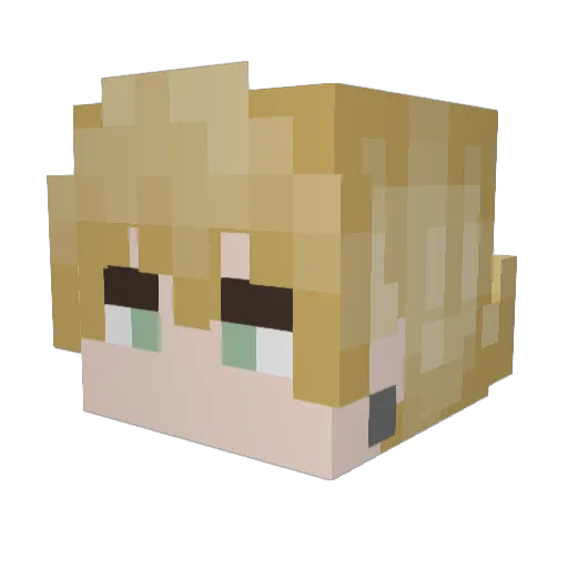 Emerald_guy66 Minecraft avatar head, 3D render