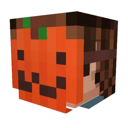 Emeraldation Minecraft avatar head, 3D render