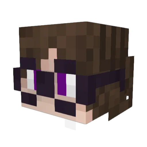 Emeraldcat99 Minecraft avatar head, 3D render