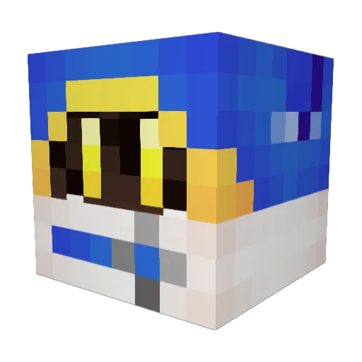 Emeraldice Minecraft avatar head, 3D render